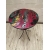 stolik metalowy AVOCADO  blat sosnowy  szer 50 cm ręcznie malowany i wys 75 cm